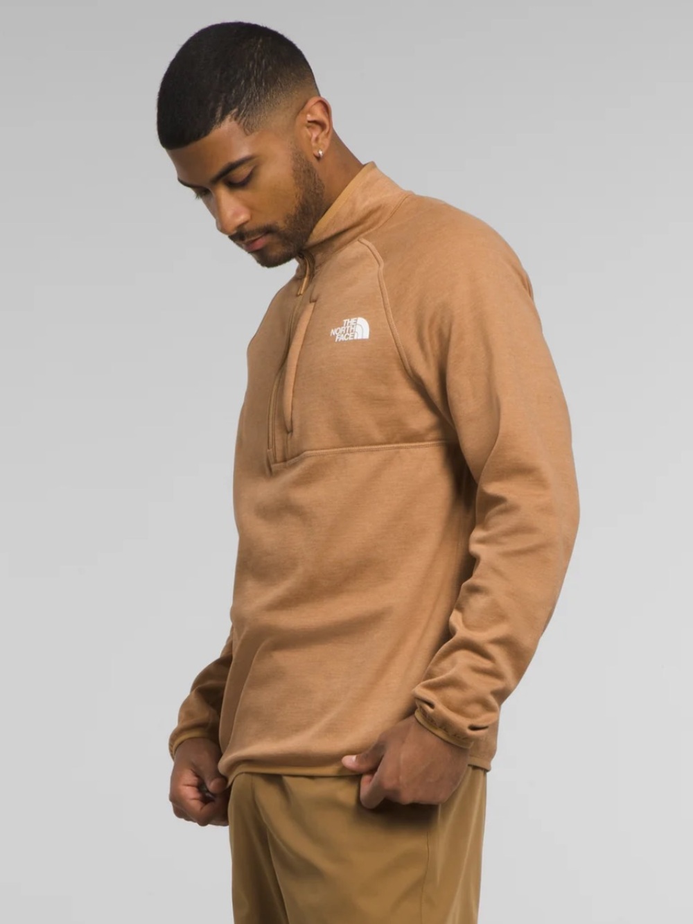 The North Face Men's Camel Zip-Front Fleece Pullover